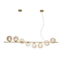 Dekorativní - FAN I-HONEY-S8 Závěsné svítidlo Honey, zlaté, 8 x G9, 145 x 33,5 x 165 cm - FANEUROPE