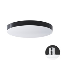 Koupelnová - OS DEL69380 DELIA CV3 stropní/nástěnné plastové polovestavné svítidlo bílá / černá IP44 3000 K 48W LED - OSMONT