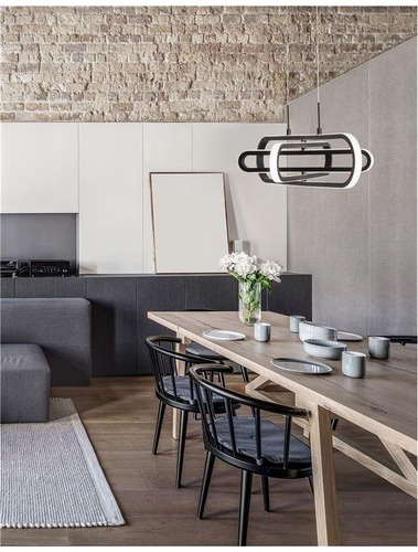 Dekorativní - NV 9110351 Závěsné svítidlo ARTE matný černý hliník a akryl LED 50W 230V 3000K IP20 stmívatelné - NOVA LUCE - foto 1