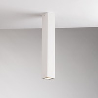 Downlight - FAN I-FLUKE-PLQ40 BCO Stropní svítidlo Fluke, hranaté, bílé, 1 x GU10, 6 x 6 x 40 cm - FANEUROPE