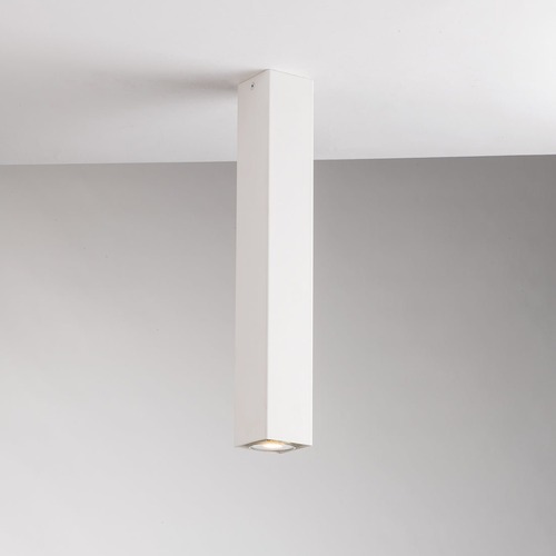 Downlight - FAN I-FLUKE-PLQ40 BCO Stropní svítidlo Fluke, hranaté, bílé, 1 x GU10, 6 x 6 x 40 cm - FANEUROPE - foto 1