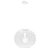 Koule - FAN I-ESEDRA-S50 BCO Závěsné svítidlo Esedra, bílé, 1 x E27, 50 x 154 cm - FANEUROPE