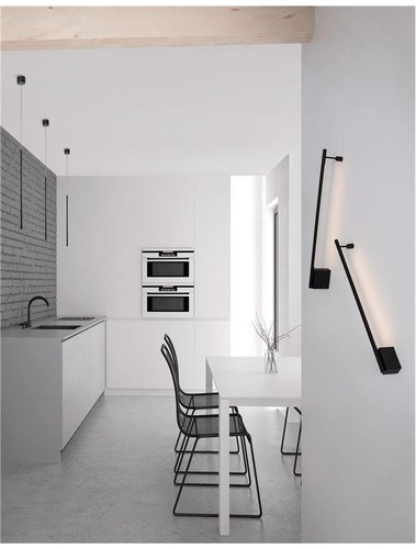 Nepřímé osvětlení - NV 9081600 Nástěnné svítidlo GROPIUS černý hliník LED 10W 230V 3000K IP20 - NOVA LUCE - foto 1