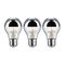 E27 - P 5065 Sada LED žárovka E27 230V 3x6,5W 2700K zrcadlový svrchlík stříbrná - PAULMANN