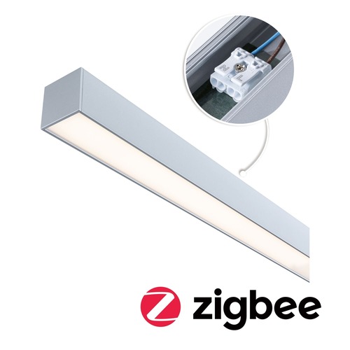 Liniové LINION - P 98182 Linion napájení Power Channel Zigbee 230/24V 17W matný chrom 1m - PAULMANN - foto 1