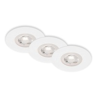Kruhová - BRI 7036-036 LED vestavná svítidla, pr.9 cm, 3x LED, 4,9 W, 480 lm, bílé - BRILONER