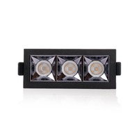 Hranatá - SLC SLC1261 Vestavné LED svítidlo PIXEL X3 9 W 220-240 V 2700 K stmívatelné 36° Ra90 černé - TLG