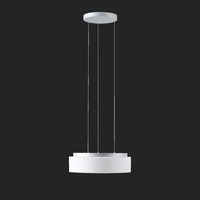 Kruhová - OS ERI67389 ERIS LE3 závěsné skleněné svítidlo stříbrná / bílá IP40 3000 K 27W LED DALI (původní kód OS 67389) - OSMONT