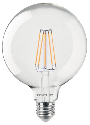 E27 - CEN ING125-102740 LED FILAMENT GLOBE 125mm ČIRÁ 10W E27 4000K 1521Lm 360d 125x174mm IP20  - CENTURY - foto 1