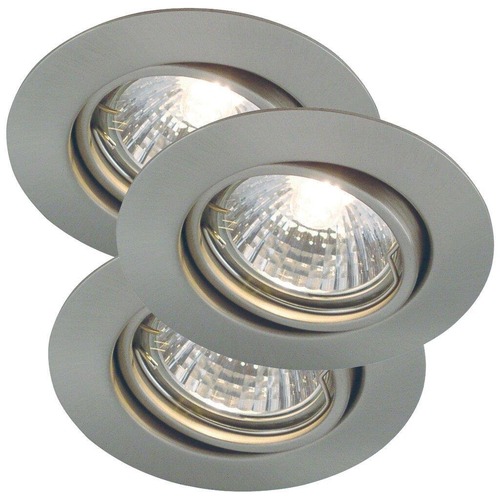 Kruhová - NOR 54540132 Vestavné svítidlo Triton 3-Kit 3x35W GU10 kartáč. ocel - NORDLUX - foto 1