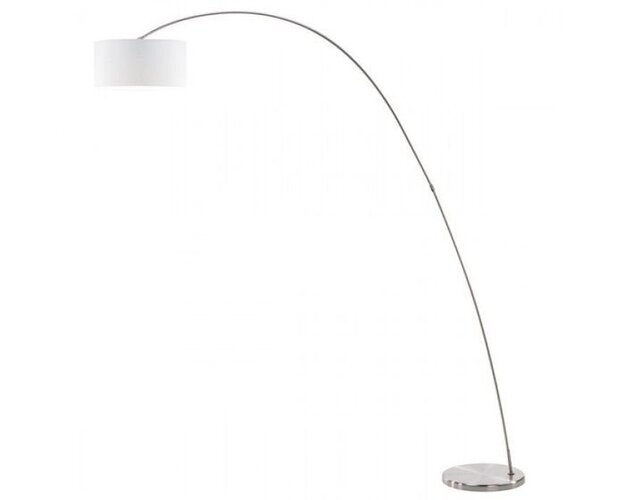 Stojací lampy - PANIT TER095 BOW stojanová bílá matný nikl 230V E27 25W - PAN INTERN. - foto 1