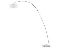 Stojací lampy - PANIT TER095 BOW stojanová bílá matný nikl 230V E27 25W - PAN INTERN.