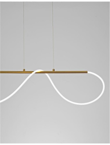 Podélná - NV 9548103 Závěsné svítidlo TIRIAC zlatý hliník a akryl LED 29W 230V 3000K IP20 stmívatelné - NOVA LUCE - foto 1