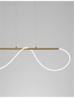 Podélná - NV 9548103 Závěsné svítidlo TIRIAC zlatý hliník a akryl LED 29W 230V 3000K IP20 stmívatelné - NOVA LUCE