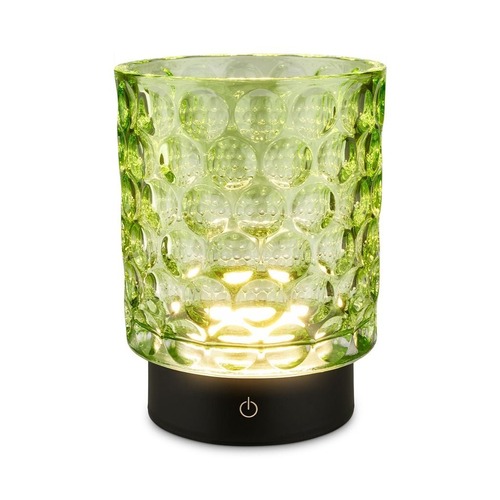 Stolní lampy dekorační - BRILO 7560019 Sunora LED stolní lampička bezdrátová IP44, stmívatelné, dotykový vypínač, zelená - BRILO - foto 1