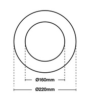 Stínidla, kryty, clony - SLC SLC1529 Krycí kroužek pro SLC Shift Rehab Ring 160-220 RAL9016 - TLG
