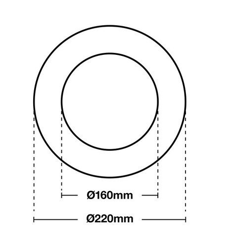 Stínidla, kryty, clony - SLC SLC1529 Krycí kroužek pro SLC Shift Rehab Ring 160-220 RAL9016 - TLG - foto 1