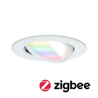 Kruhová - P 92438 LED vestavné svítidlo Nova Coin kruhové 84mm 50° RGBW+ 6W 230V bílá mat hliník - PAULMANN