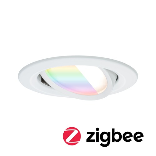 Kruhová - P 92438 LED vestavné svítidlo Nova Coin kruhové 84mm 50° RGBW+ 6W 230V bílá mat hliník - PAULMANN - foto 1