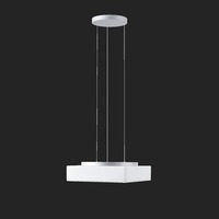 Hranatá - OS LIN67458 LINA LE7 závěsné skleněné svítidlo stříbrná / bílá IP40 3000 K 27W LED DALI (původní kód OS 67458) - OSMONT