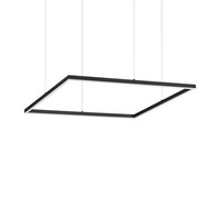 Hranatá - ILUX 259185 LED Závěsné svítidlo Ideal Lux ORACLE SLIM D70 SQUARE BK 3000K 259185 41W 3300lm 3000K IP20 70cm hranaté černé - IDEALLUX