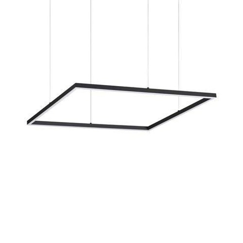 Hranatá - ILUX 259185 LED Závěsné svítidlo Ideal Lux ORACLE SLIM D70 SQUARE BK 3000K 259185 41W 3300lm 3000K IP20 70cm hranaté černé - IDEALLUX - foto 1