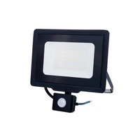 LED reflektory - LED SMD Floodlight Black City Line s kabelem PIR senzoru 70 cm