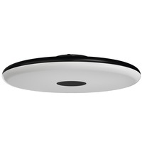 Kruhová - OS ZET60014 ZETA 2 FP stropní/nástěnné plastové svítidlo černá IP40 3000 K 38W LED - OSMONT