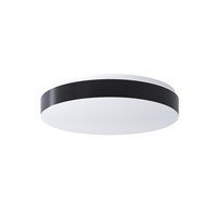 Kruhová - OS DEL52598 DELIA C2 stropní/nástěnné plastové svítidlo bílá / černá IP54 2x25W E27 - OSMONT
