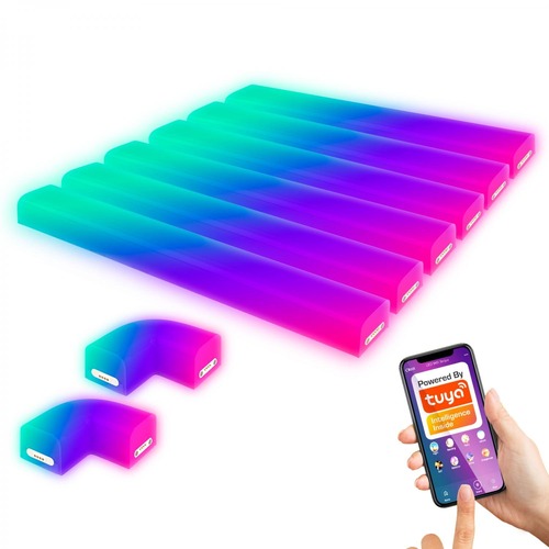 Hranatá - BRILO 3790016 Smart LED RGBIC nástěnné svítidlo, 36 cm, 24W, bílé - BRILO - foto 1