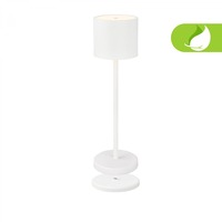 Stolní lampy dekorační - BRILO 7521016 Sigo LED stolní lampička bezdrátová IP44, stmívatelné, s nabíjecí základnou, bílé - BRILO