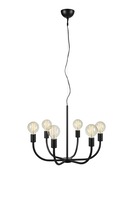 Kruhová - MAR 108290 Amistoso závěsné svítidlo černé 6 lamp - Markslöjd