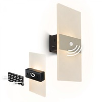 Nepřímé osvětlení - BRI 3888012 Aura nástěnné svítidlo - 2,5W, 100lm, nabíjecí, LED, s pohybové čidlo, matný nikl - BRILONER