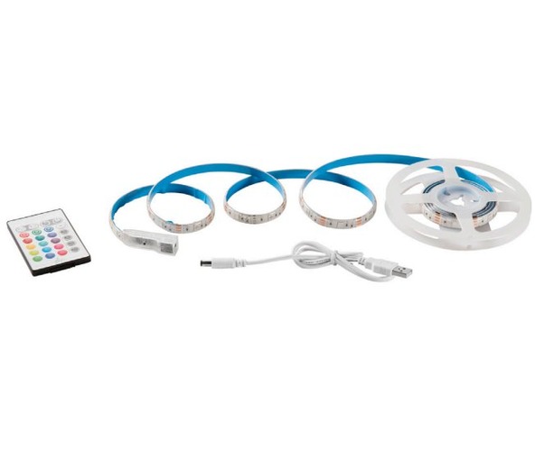 Dekorační - FAN STRIP-SURROUND-2M LED pásek 5050 SURROUND KAPTON / silikon 60 LED/m 3 W/m RGB IP65 TOUCH, vč. dálk. ovládání USB 1x200x0,3 cm MUSIC CONTROL - FANEUROPE - foto 1