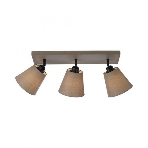 Bodová - LD 11902-29 RIALA LED stropní svítidlo 3 ramenné, hranaté, taube, otočné, látkové stínidlo - LEUCHTEN DIREKT / JUST LIGHT - foto 1