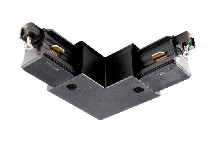 Lišty a příslušenství - IMPR 720019 Deko-Light 1-fázový kolejnicový systém, D One 90°-spojka, pravé, 220-240V černá RAL 9011 73 mm - LIGHT IMPRESSIONS - foto 1