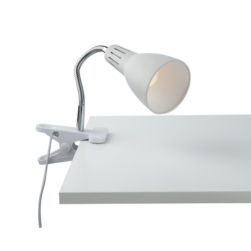 Stolní lampy s klipem - FAN I-LOGIKO-C BCO Nástěnné svítidlo Logiko s klipem, bílé, 1 x E14, 11,5 x 7,3 x 36,5 cm - FANEUROPE - foto 1