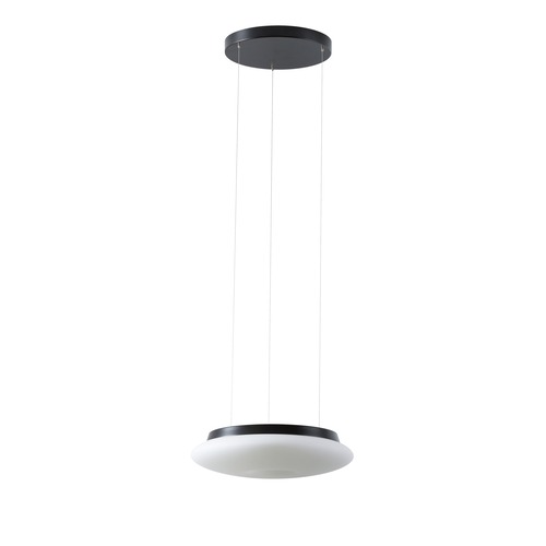 Kruhová - OS SAT67928 SATURN LE1 závěsné skleněné svítidlo černá / bílá IP20 4000 K 16W LED - OSMONT - foto 1