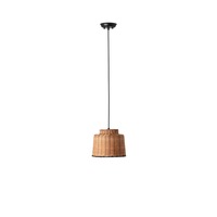 Kónická - FARO 65134-76 SAIPAN závěsné svítidlo, černá/ratan - FARO