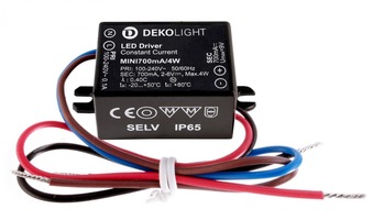 Stabilizovaný proud - IMPR 872131 Deko-Light LED-napájení MINI, CC, 700mA/4W konstantní proud 700 mA IP65 2,5-6V DC 1,75-4,00 W
