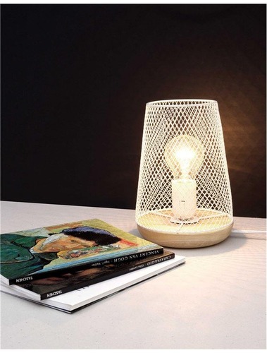 Stolní lampy dekorační - NV 9014065 Stolní lampa MARCO bílý kov přírodní dřevo E27 1x12W 230V IP20 bez žárovky - NOVA LUCE - foto 1