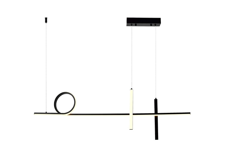 LED přívěšek - LED závěsná lampa 24W černá/bílá - foto 1