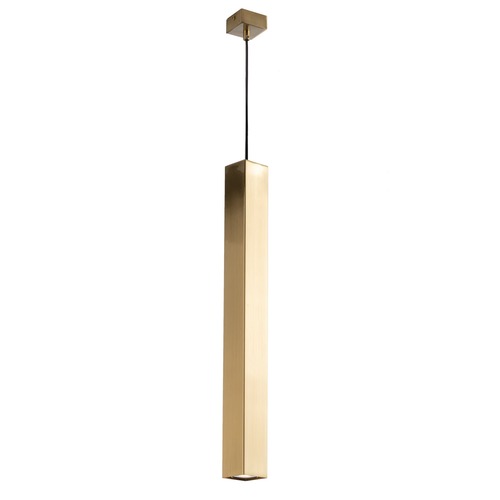 Dekorativní - FAN I-FLUKE-SQ ORO Závěsné svítidlo Fluke, hranaté, zlaté, 1 x GU10, 6 x 6 x 60 cm - FANEUROPE - foto 1