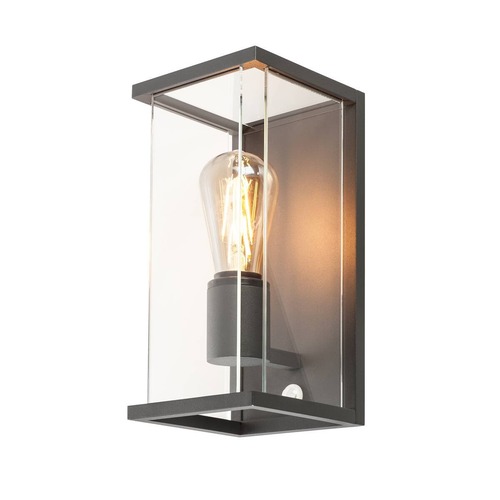 Nástěnná - LA 1002402 QUADRULO SENSOR WL E27 venkovní nástěnné nástavbové svítidlo antracit, včetně senzoru - BIG WHITE (SLV) - foto 1