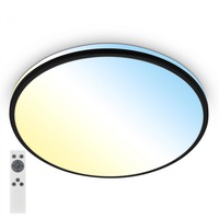 Kruhová - BRILO 3831015 Pulup LED stropní svítidlo, plynule stmívatelné, dálkový ovladač, černá - BRILO