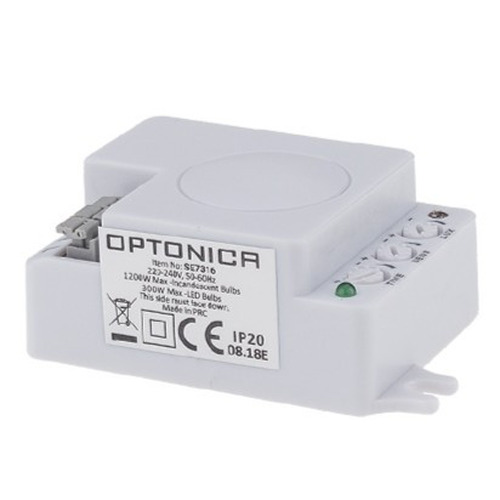 LED senzory - LED mikrovlnný senzor bílý IP20 - foto 1