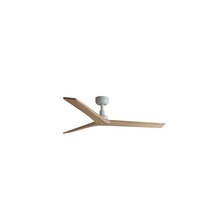 Ventilátory - FARO 34280 KLIM M stropní ventilátor, bílá/světlý dub DC - FARO