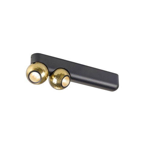 Bodová - LA 1010306 DYSKO Přisazené nástěnné a stropní svítidlo, dvojité, PHASE, 2700K, 13 W, 36°, černé / zlaté - BIG WHITE (SLV) - foto 1