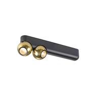 Bodová - LA 1010306 DYSKO Přisazené nástěnné a stropní svítidlo, dvojité, PHASE, 2700K, 13 W, 36°, černé / zlaté - BIG WHITE (SLV)