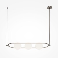 Podélná - M MOD221PL-03N Závěsné svítidlo Erich 3xE14 120W bílá matné sklo hliník designové - MAYTONI
